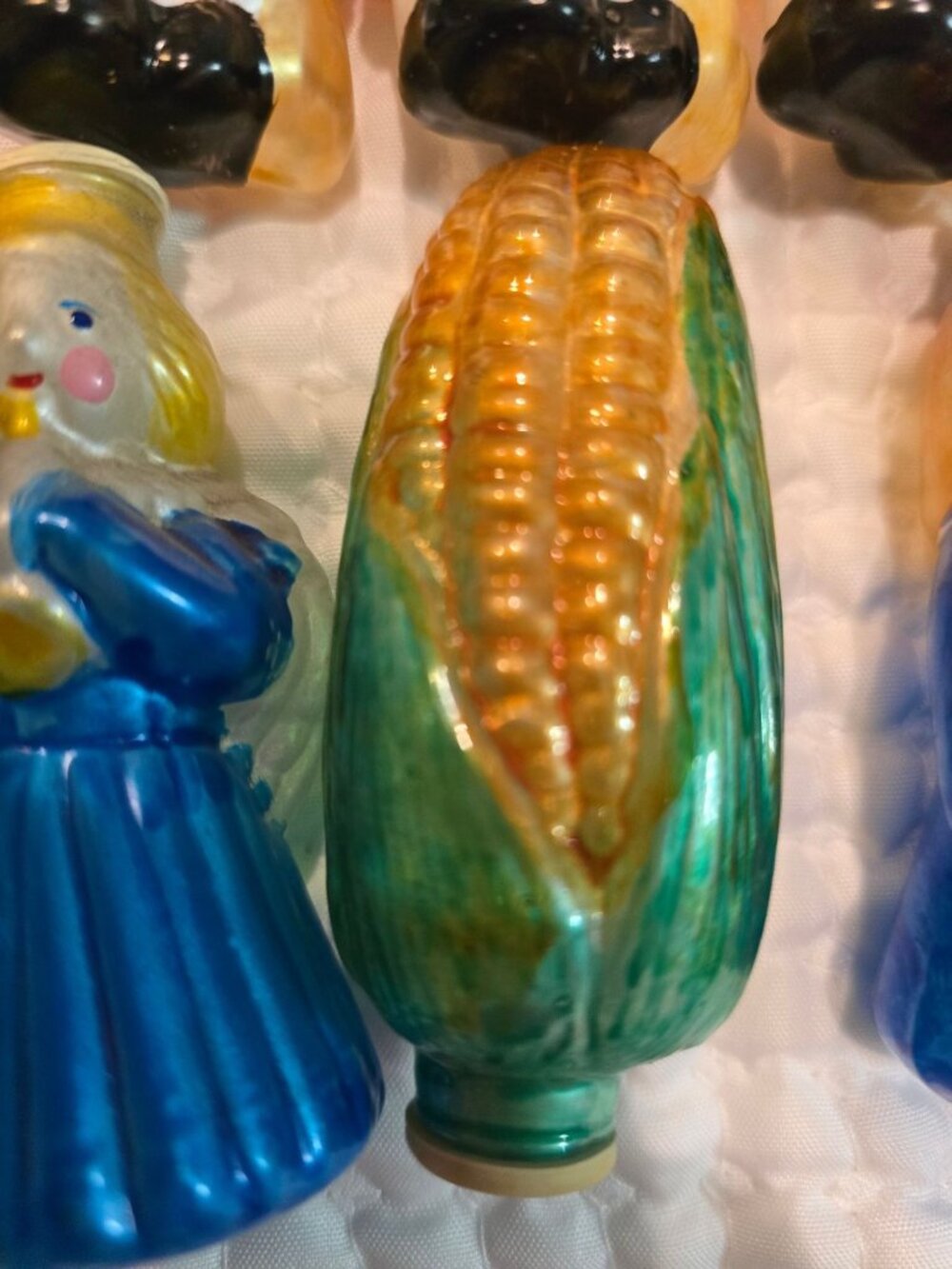 Vintage Christmas Tree Light Covers Blown Glass Holiday Set Of 11 - Picture 7 of 15